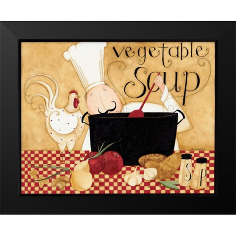Soup Black Modern Wood Framed Art Print by DiPaolo, Dan