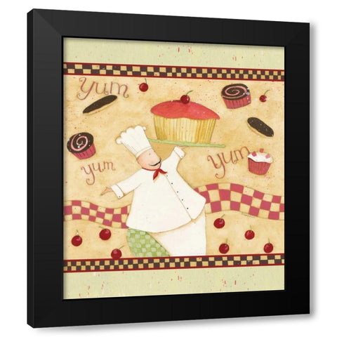 YumYum Black Modern Wood Framed Art Print with Double Matting by DiPaolo, Dan