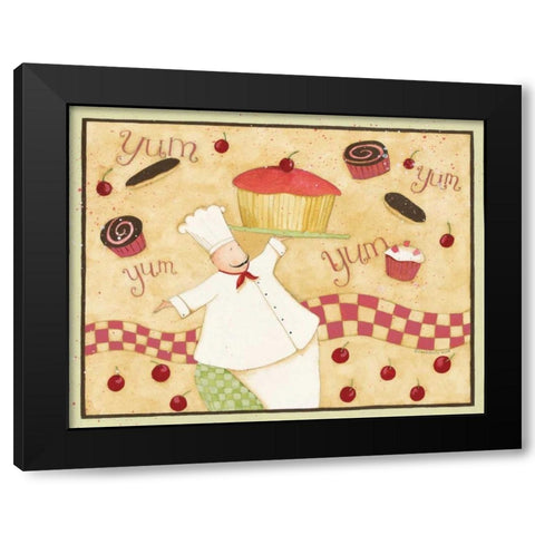 Yum Black Modern Wood Framed Art Print by DiPaolo, Dan