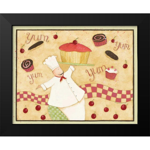 Yum Black Modern Wood Framed Art Print by DiPaolo, Dan