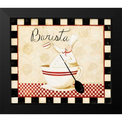 Barista Black Modern Wood Framed Art Print by DiPaolo, Dan
