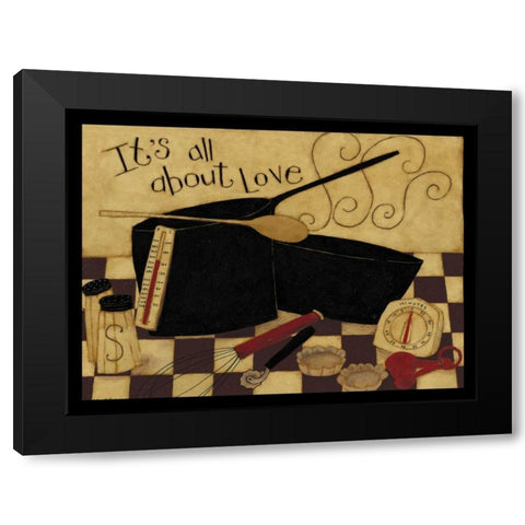 Boil Black Modern Wood Framed Art Print with Double Matting by DiPaolo, Dan