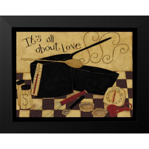 Boil Black Modern Wood Framed Art Print by DiPaolo, Dan