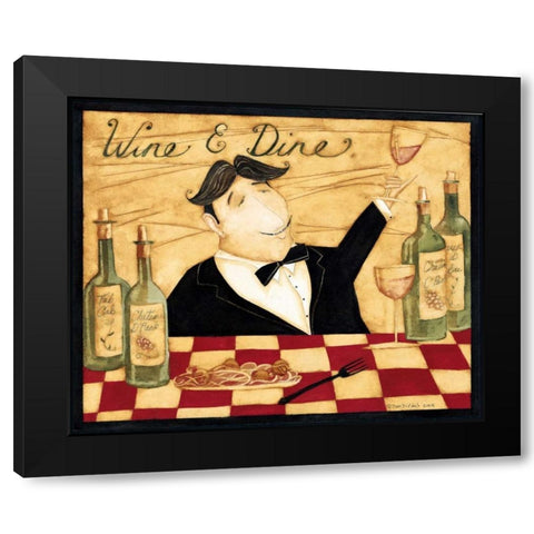 Dinner Black Modern Wood Framed Art Print by DiPaolo, Dan