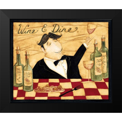 Dinner Black Modern Wood Framed Art Print by DiPaolo, Dan