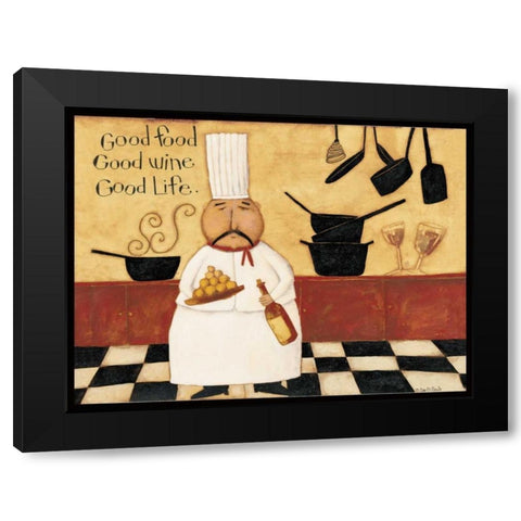 Served Up Black Modern Wood Framed Art Print by DiPaolo, Dan
