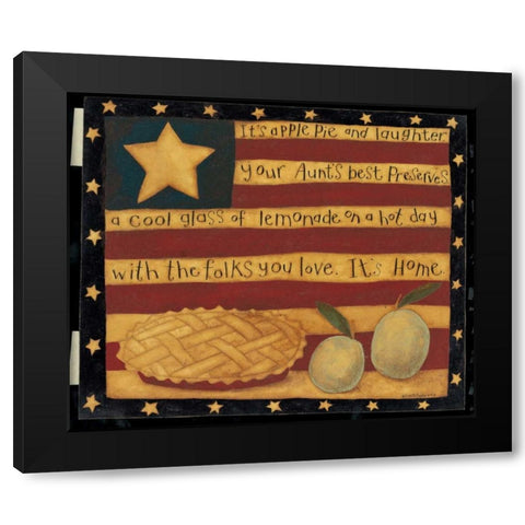 Pie Black Modern Wood Framed Art Print by DiPaolo, Dan