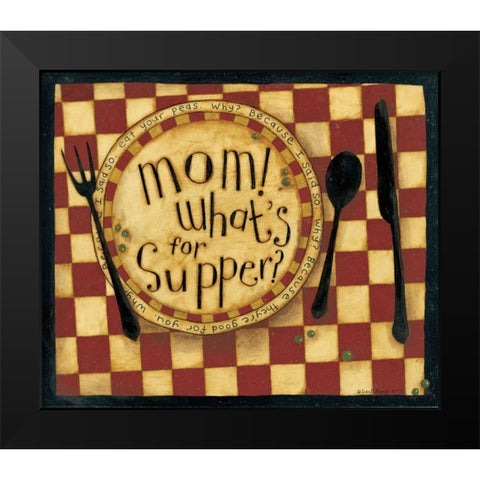 Supper Black Modern Wood Framed Art Print by DiPaolo, Dan