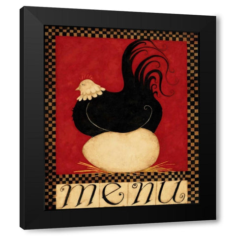 Eggs On The Menu Black Modern Wood Framed Art Print with Double Matting by DiPaolo, Dan