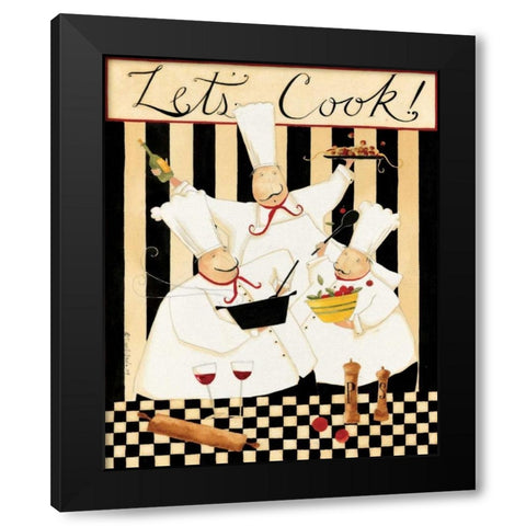 Lets Cook Black Modern Wood Framed Art Print by DiPaolo, Dan