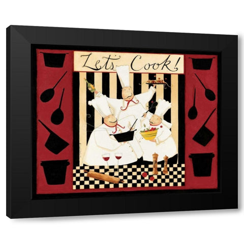 Cook Together Black Modern Wood Framed Art Print by DiPaolo, Dan