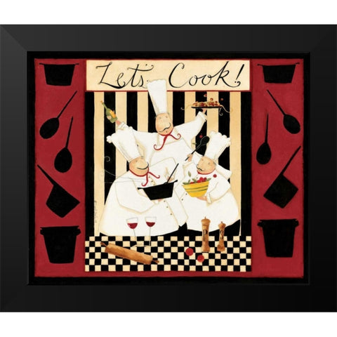 Cook Together Black Modern Wood Framed Art Print by DiPaolo, Dan