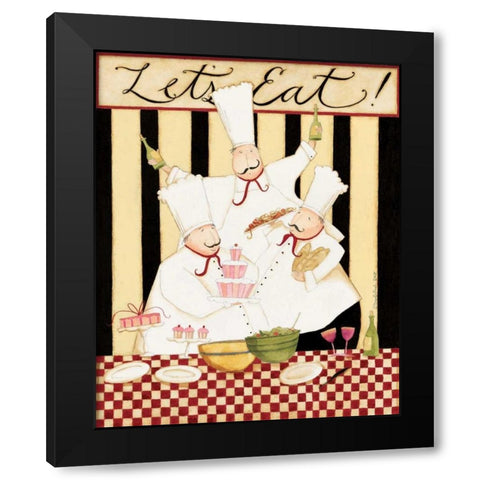 Lets Eat Black Modern Wood Framed Art Print by DiPaolo, Dan