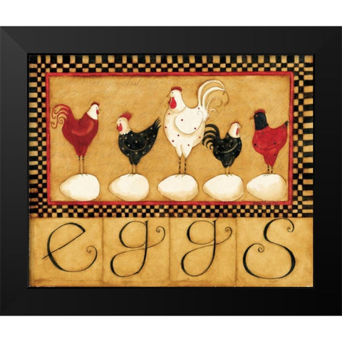 Lost Of Eggs Black Modern Wood Framed Art Print by DiPaolo, Dan