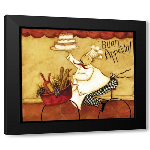 Eat Up Black Modern Wood Framed Art Print with Double Matting by DiPaolo, Dan