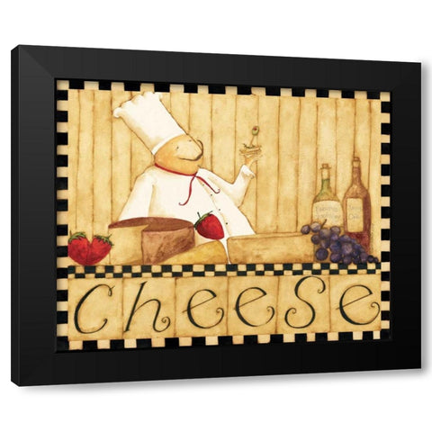 Wine And Cheese Black Modern Wood Framed Art Print with Double Matting by DiPaolo, Dan