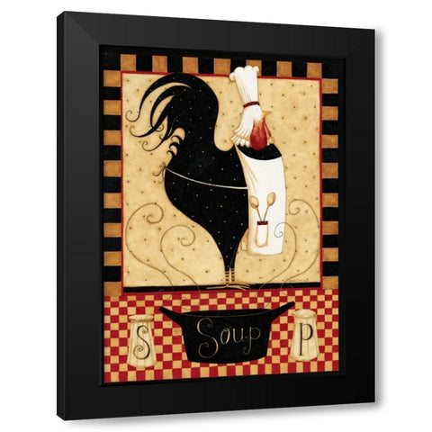 Chicken Soup Black Modern Wood Framed Art Print by DiPaolo, Dan