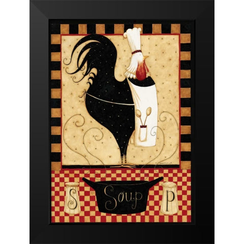 Chicken Soup Black Modern Wood Framed Art Print by DiPaolo, Dan