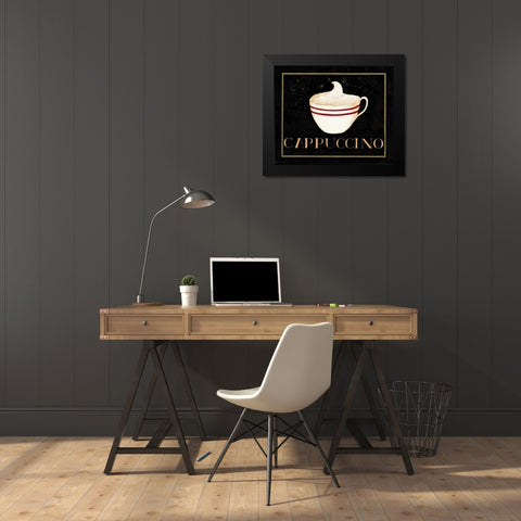 Midnight Coffee Black Modern Wood Framed Art Print by DiPaolo, Dan