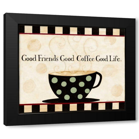 Polka Cup Black Modern Wood Framed Art Print with Double Matting by DiPaolo, Dan