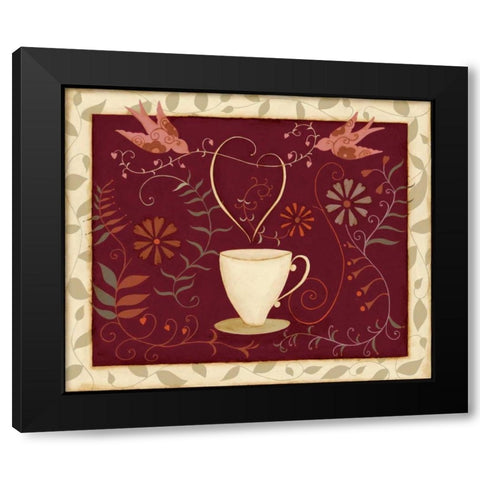 For Love Black Modern Wood Framed Art Print with Double Matting by DiPaolo, Dan