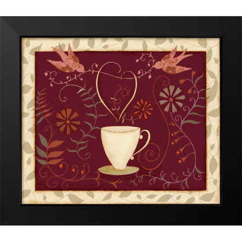 For Love Black Modern Wood Framed Art Print by DiPaolo, Dan