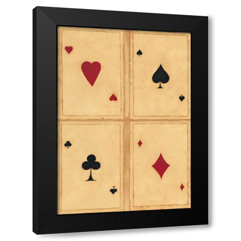 Aces Black Modern Wood Framed Art Print with Double Matting by DiPaolo, Dan