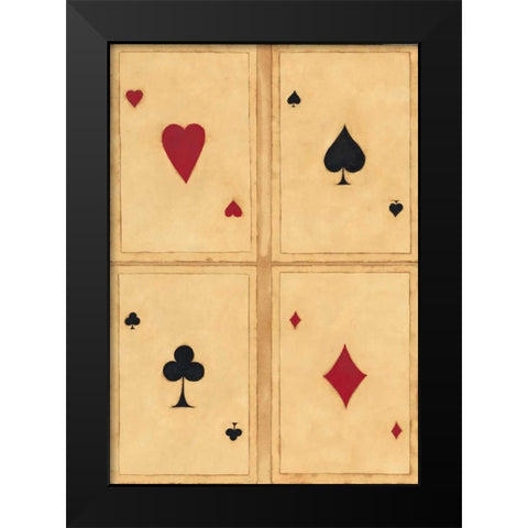 Aces Black Modern Wood Framed Art Print by DiPaolo, Dan