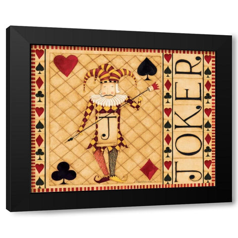 Joker Black Modern Wood Framed Art Print by DiPaolo, Dan