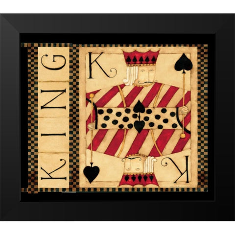 K Black Modern Wood Framed Art Print by DiPaolo, Dan