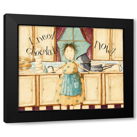 Mama Black Modern Wood Framed Art Print by DiPaolo, Dan