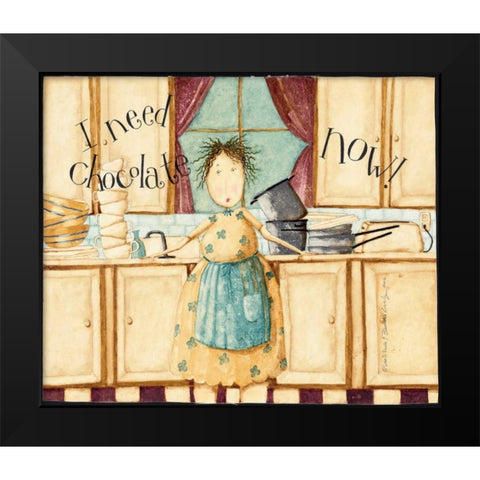 Mama Black Modern Wood Framed Art Print by DiPaolo, Dan