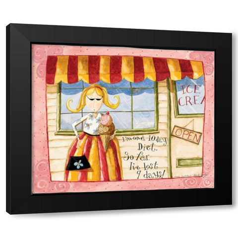 A Day Out Black Modern Wood Framed Art Print by DiPaolo, Dan