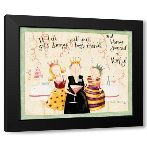 Look At Us Black Modern Wood Framed Art Print by DiPaolo, Dan