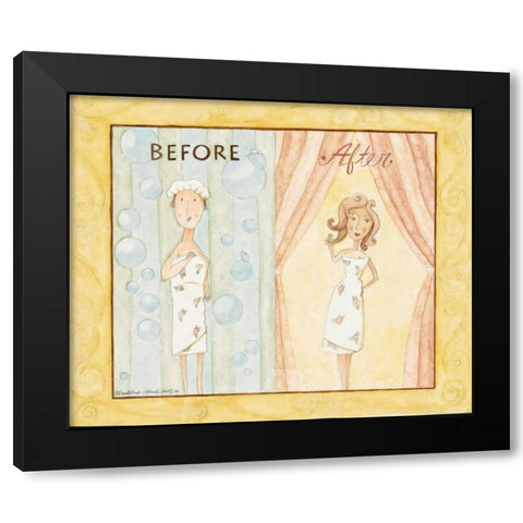 Now And Then Black Modern Wood Framed Art Print with Double Matting by DiPaolo, Dan