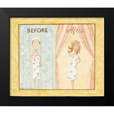 Now And Then Black Modern Wood Framed Art Print by DiPaolo, Dan