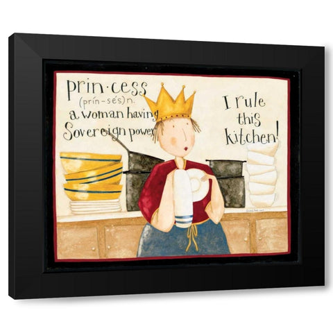 Princess Black Modern Wood Framed Art Print by DiPaolo, Dan