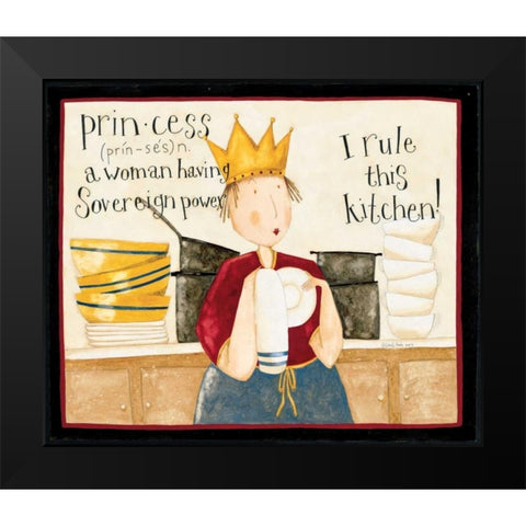 Princess Black Modern Wood Framed Art Print by DiPaolo, Dan