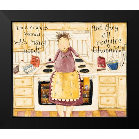 Only Me Black Modern Wood Framed Art Print by DiPaolo, Dan