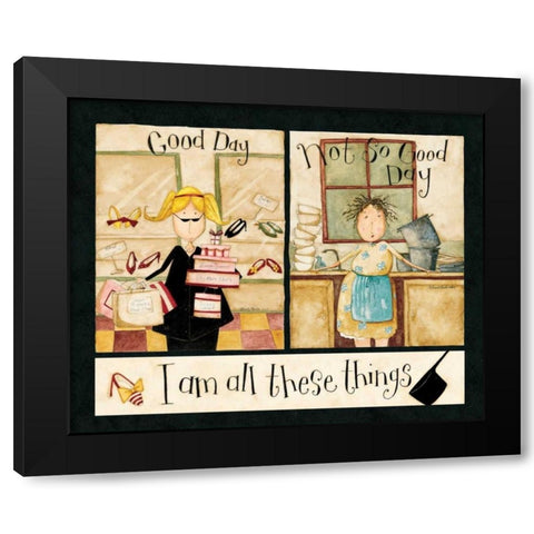 Different People Black Modern Wood Framed Art Print by DiPaolo, Dan