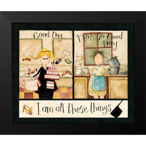 Different People Black Modern Wood Framed Art Print by DiPaolo, Dan