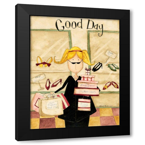 Good Day Black Modern Wood Framed Art Print with Double Matting by DiPaolo, Dan