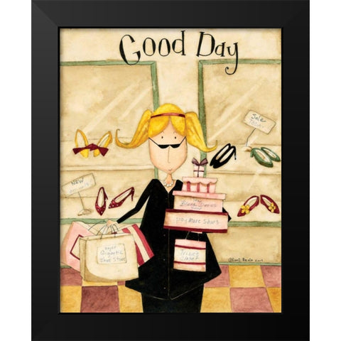 Good Day Black Modern Wood Framed Art Print by DiPaolo, Dan