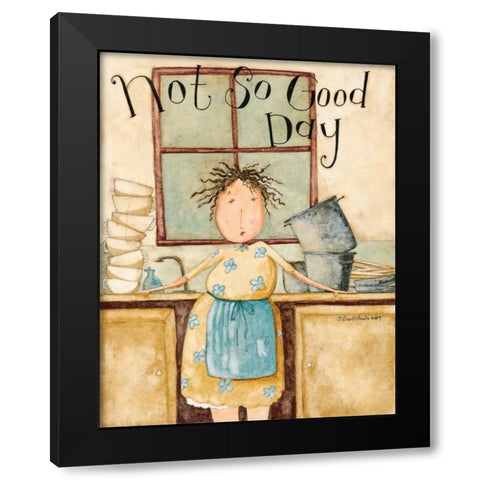 Not So Good Day Black Modern Wood Framed Art Print by DiPaolo, Dan