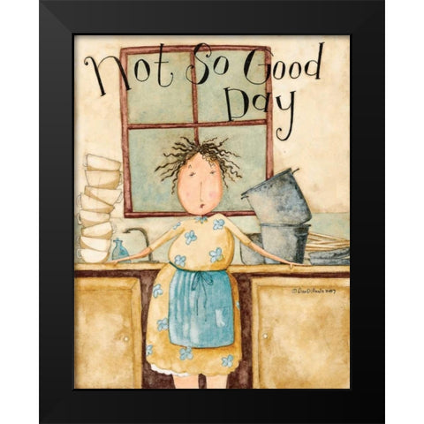 Not So Good Day Black Modern Wood Framed Art Print by DiPaolo, Dan