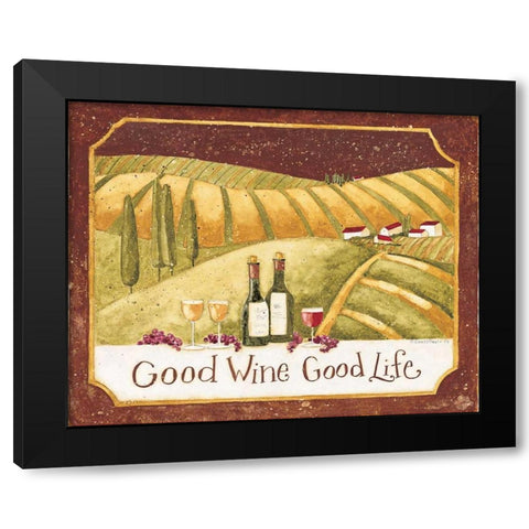 Good Wine Black Modern Wood Framed Art Print by DiPaolo, Dan