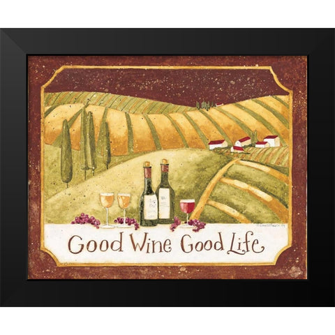 Good Wine Black Modern Wood Framed Art Print by DiPaolo, Dan