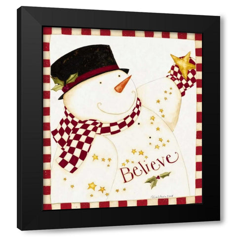 Snow Black Modern Wood Framed Art Print by DiPaolo, Dan