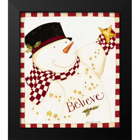 Snow Black Modern Wood Framed Art Print by DiPaolo, Dan