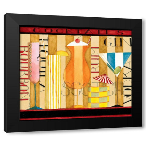 Drinks Black Modern Wood Framed Art Print by DiPaolo, Dan